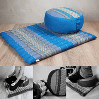 Foldable Zafu & Zabuton Meditation Cushion Set Filled with Organic Kapok Fibre