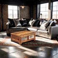 "Bangkok" Coffee Table with Storage Reclaimed Wood
