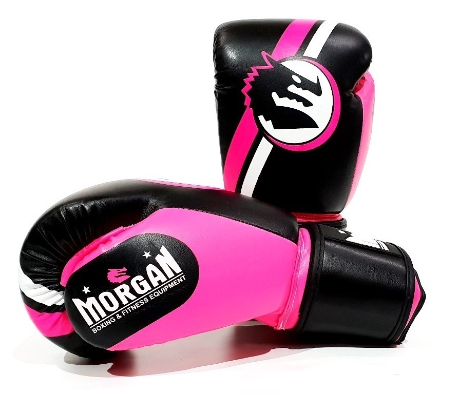 Muay Thai Kick Boxing MMA MORGAN V2 Classic Boxing Gloves BLACK/RED 8-16Oz 