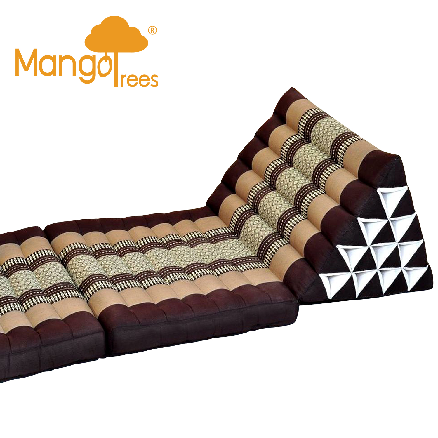 3 fold Jumbo Size Thai Triangle Pillow Mattress yellow