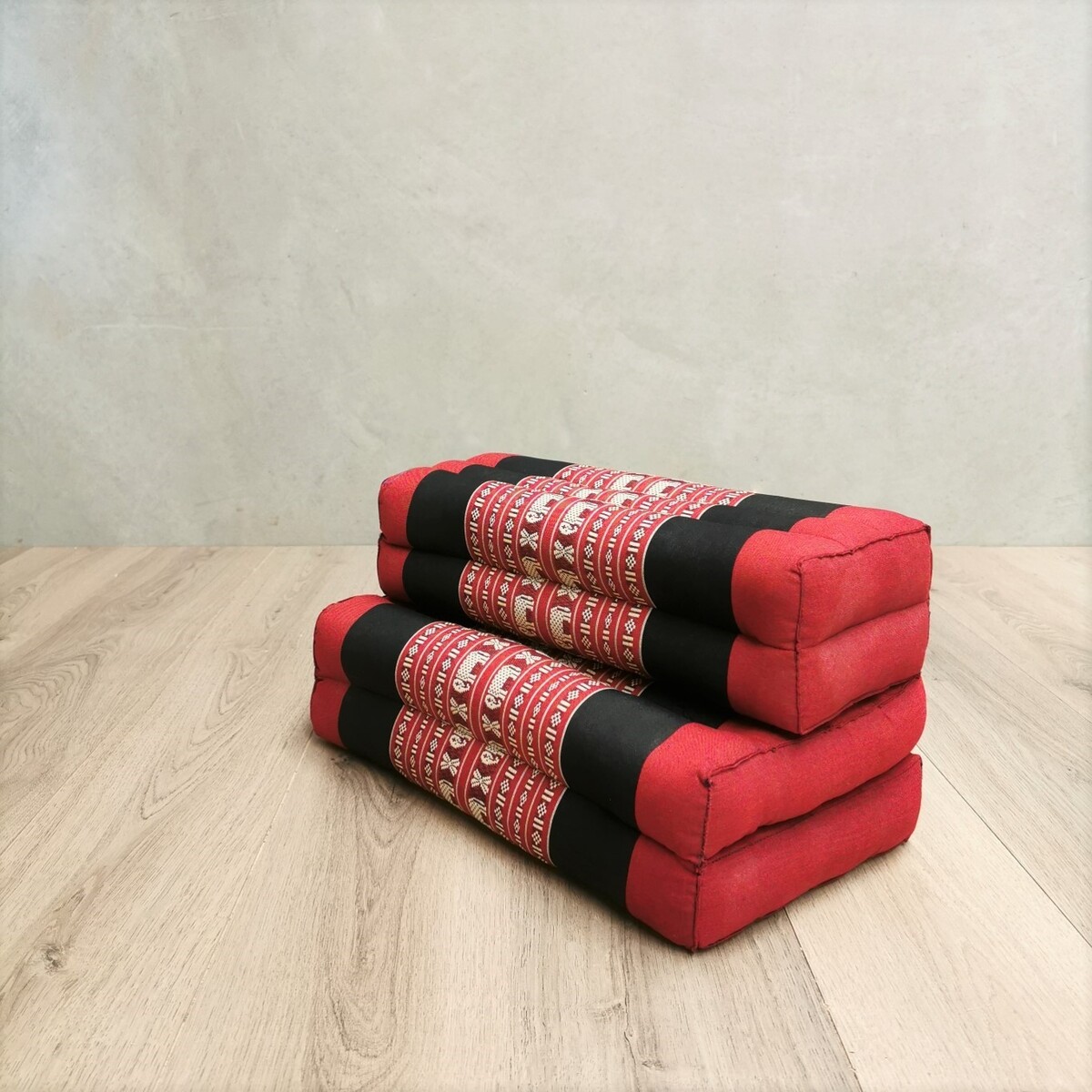 3 Fold Zafu Meditation Cushion Floor Seating Mat Natrual Kapok Filled