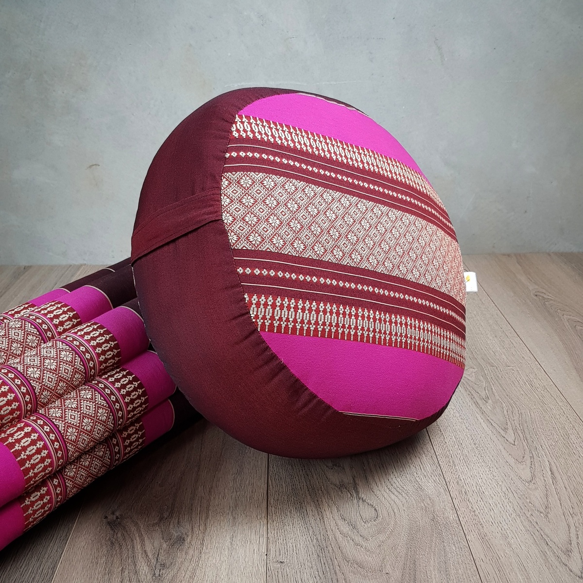 Foldable Zafu & Zabuton Meditation Cushion Set Filled with Organic