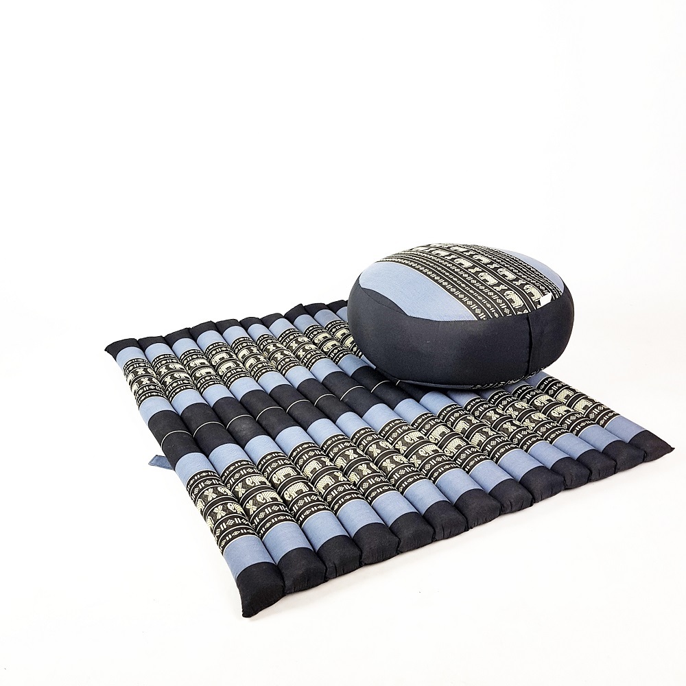 Foldable Zafu & Zabuton Meditation Cushion Set Filled with Organic Kapok Fibre eBay