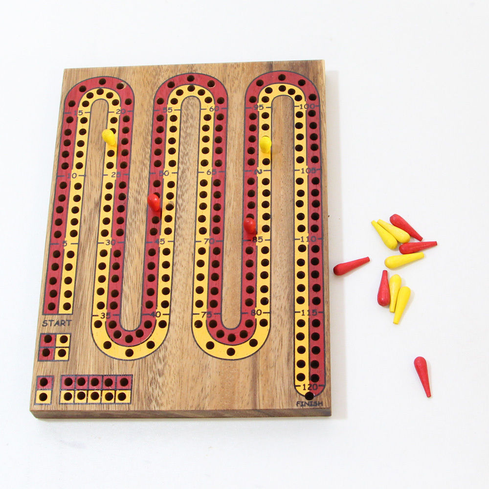 MANGO TREES Cribbage Vintage Board Game - 3D Classic Wooden Brainteaser Puzzles