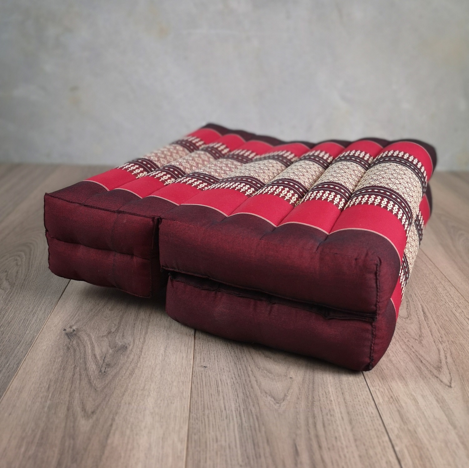 3 Fold Zafu Meditation Cushion Floor Seating Mat Natrual Kapok Filled