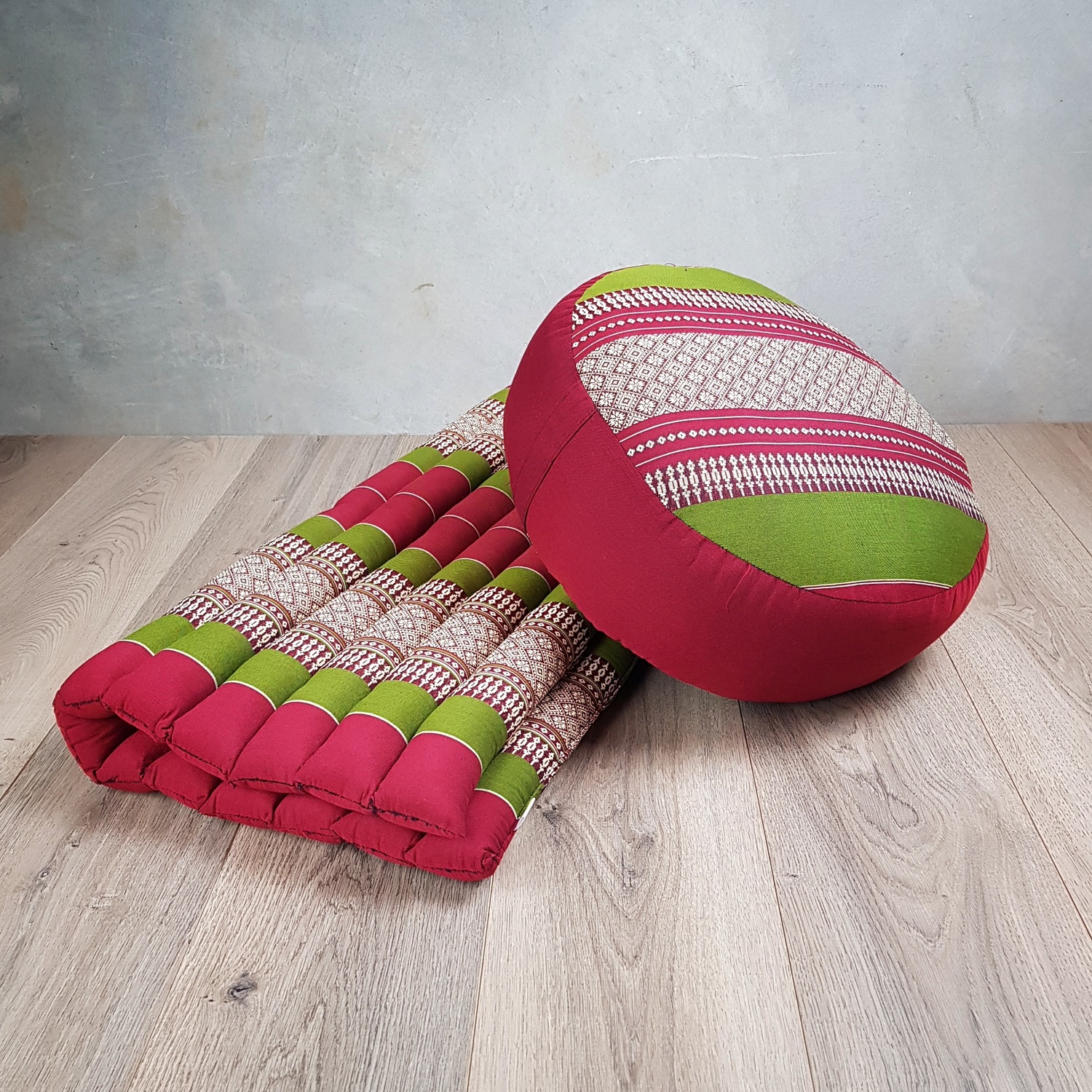 [MANGO TREES] Foldable Zafu & Zabuton Meditation Cushion Set Kapok