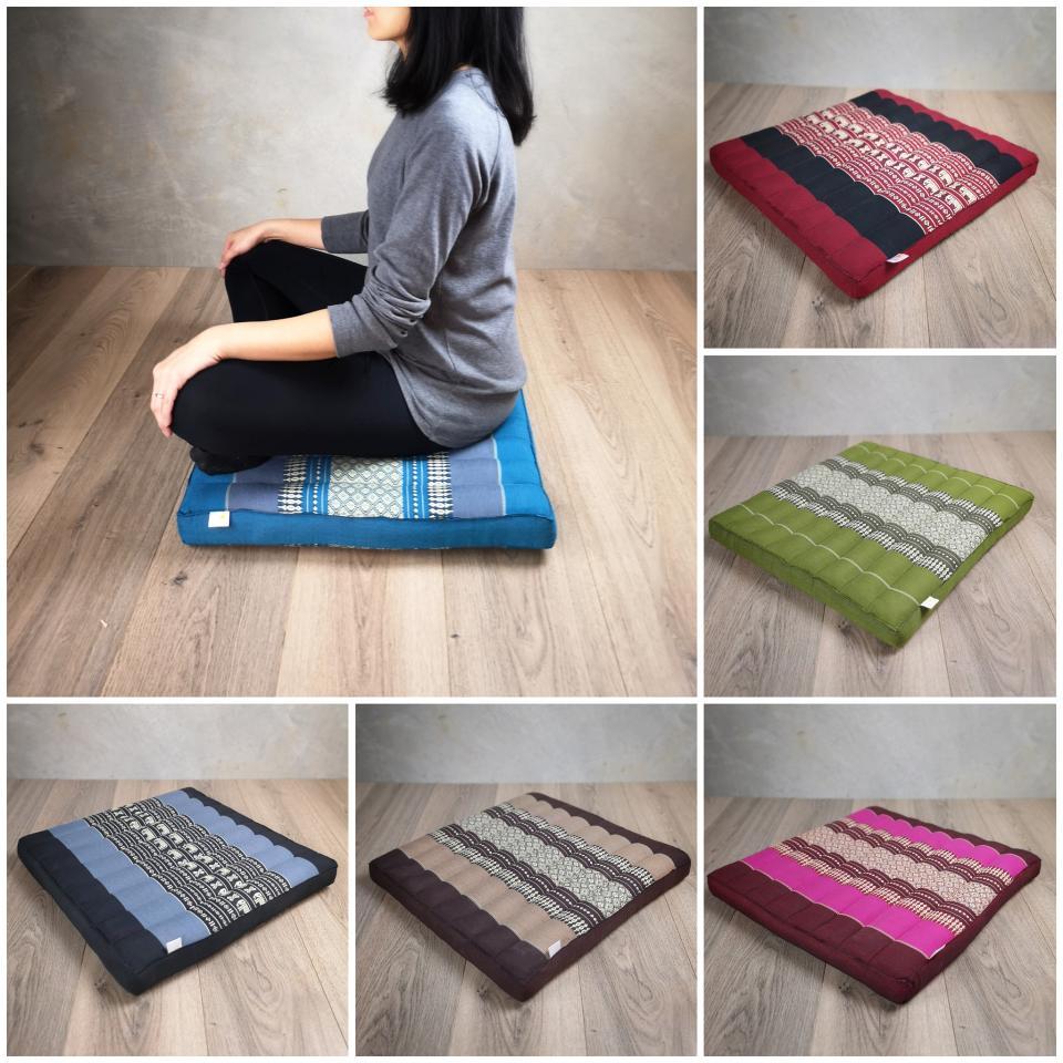 MANGO TREES] Zafu Meditation Cushion Floor Seat Matt Organic Kapok Filled