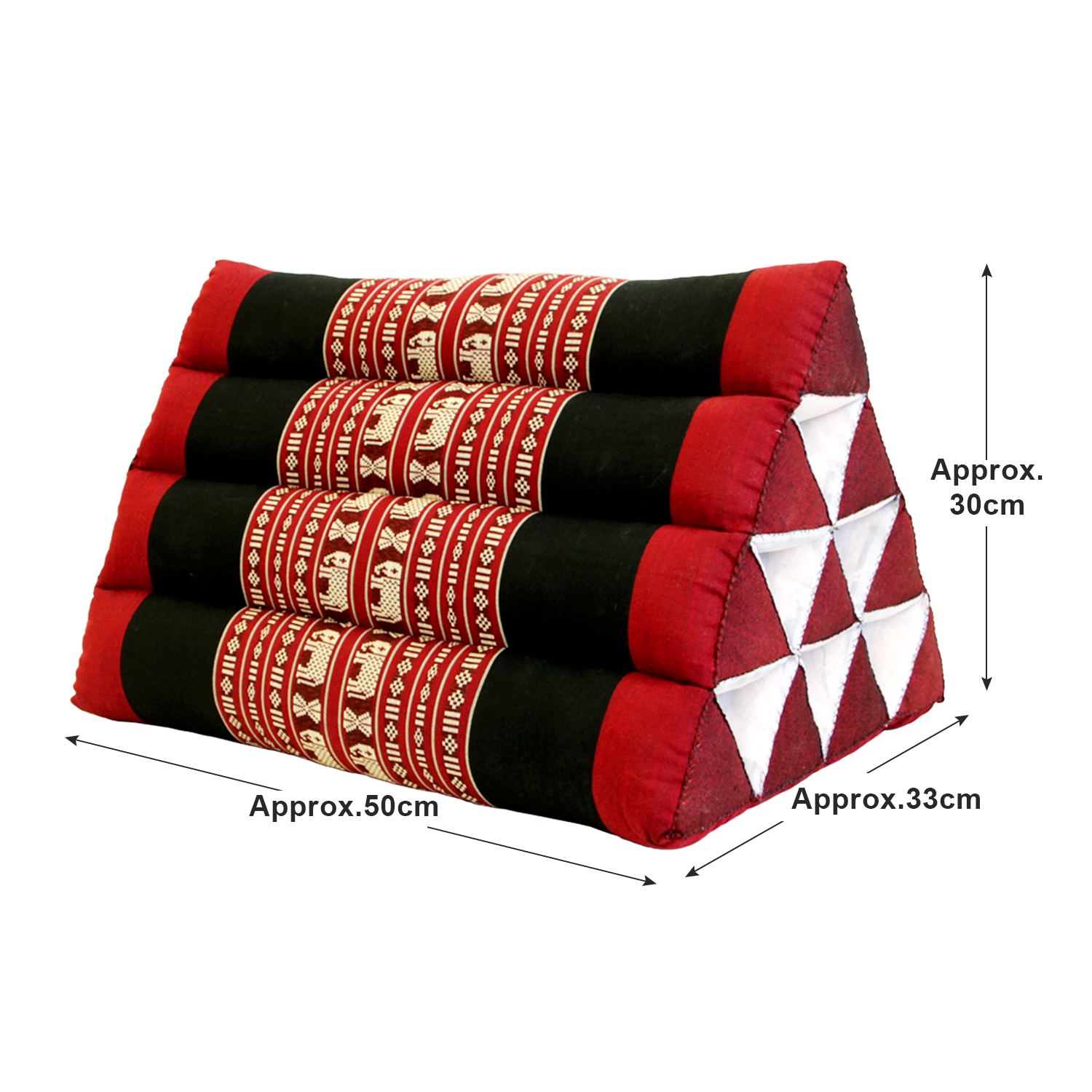 Thai Triangle Pillow Kapok Filled Triangular Backrest Chushion