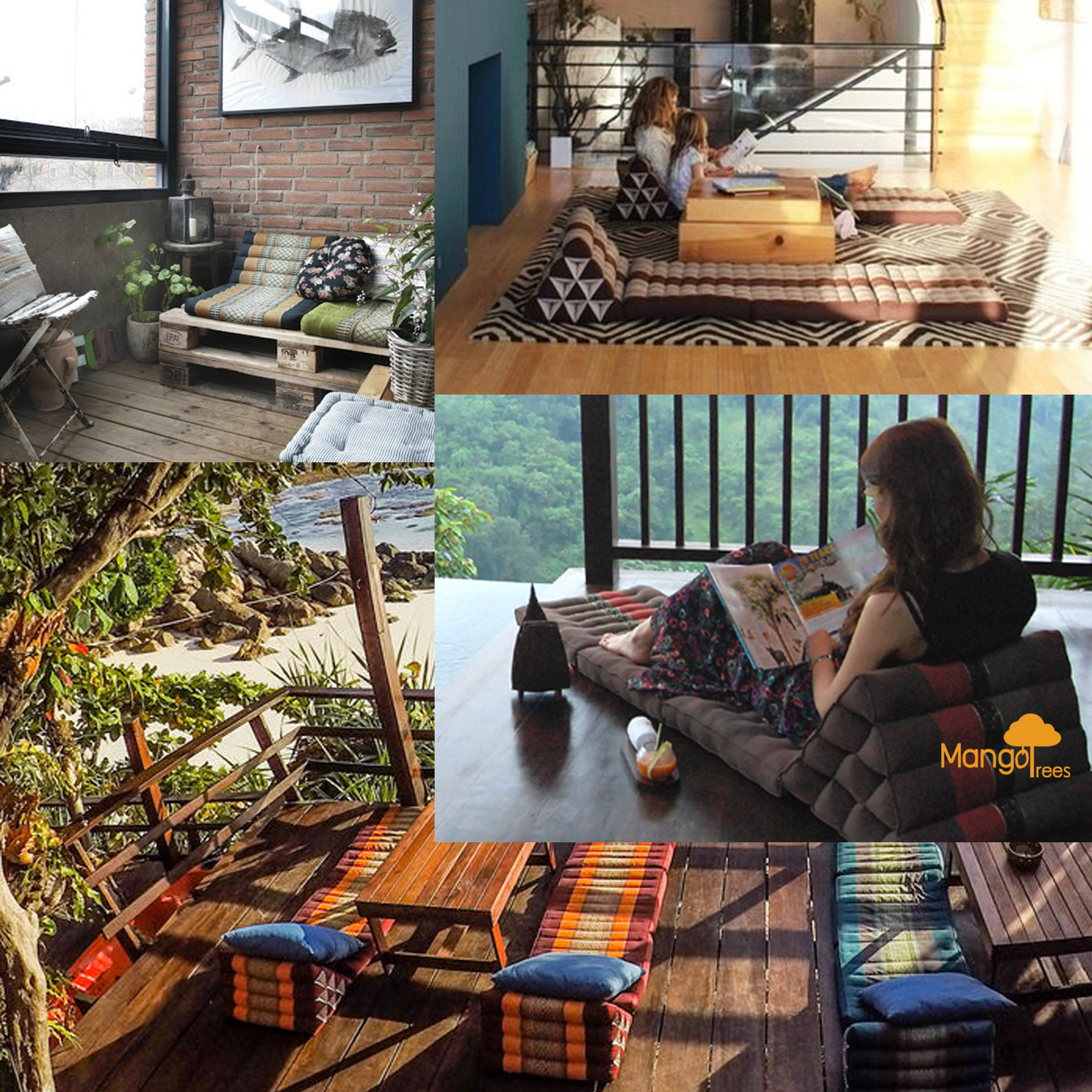 Foldout triangle thai best sale cushion