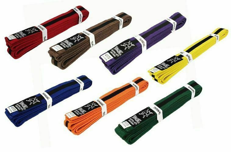 YAMASAKI Coloured Martial Arts Belts Rank Belt (With Black