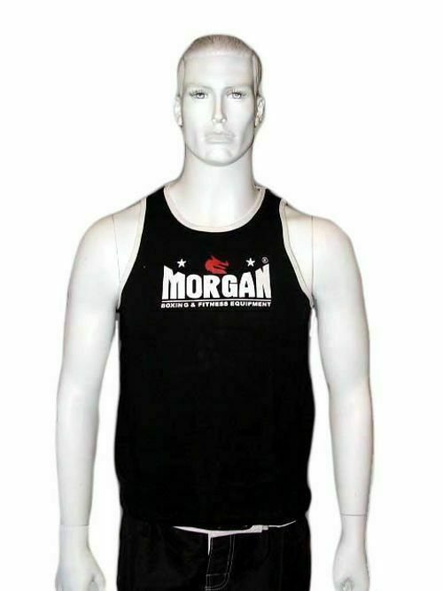 White MORGAN Boxing Muay Thai MMA Trainning Singlet