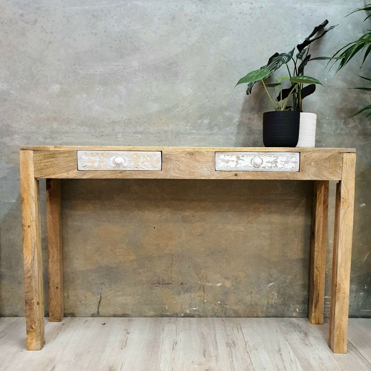 "Springfield" Console Table 120x30x75 cm Solid Mango Wood Mango Trees