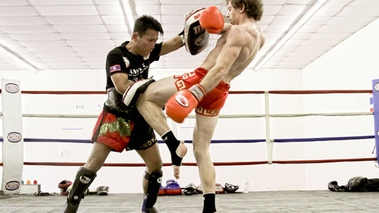 New Adults Men Women Muay Thai Pants Kick Boxing Trunks Satin Red Bluestrip 
