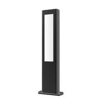 AMUN: LED Surface Mounted Matte Black Rectangular Bollard Lights IP54 50cm