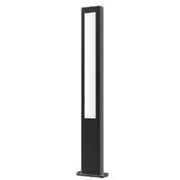 AMUN: LED Surface Mounted Matte Black Rectangular Bollard Lights IP54 80cm