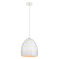 ARMIS: Retro Tiled Ellipse Shape Pendant Lights Matte White