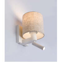 BRIGHTON: E27 Interior Wall Lamp With Adjustable LED Reading Lights Kelvin: 3000K