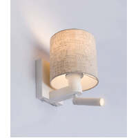 BRIGHTON: E27 Interior Wall Lamp With Adjustable LED Reading Lights Kelvin: 5200K