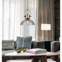 FUMOSO: Retro Smokey Glass Dome Shape Pendant Light