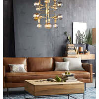 HEXADE: Interior Modern Abstract Pendant Light - 16 Lamps Matte Gold