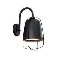 HINK: Exterior Cage Surface Mounted Wall Lights IP44 Matte Black