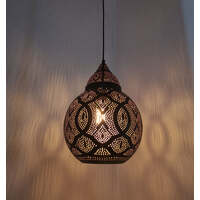 MARRAKESH: Bohemian Interior Black Bell Shape Pendant Light