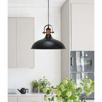 NARVIK: Industrial Scandinavian Dome Shape Pendant Lights Matte Black