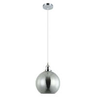 PESINI: Wine Glass Pendant Lights with Chrome Highlight Black Smoke