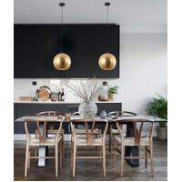 ROCHE: Interior Wine Glass Shape Matte Gold Glass Pendant Lights