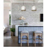 SARI: Bohemian Interior Embossed Ellipse Chrome Steel Pendant Light