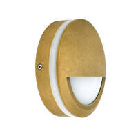 STE: Exterior LED 240V Antique Brass Eyelid Step/Wall Lights IP65