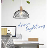 STRAND: Iron and Wood Dome Cage Pendant Lights Black