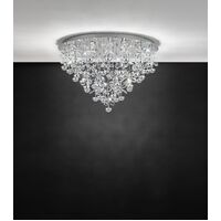 PIANOPOLI Dimmable 43X1.8W LED Chrome and Crystal Ceiling Light