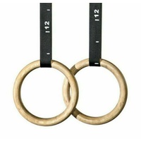 MORGAN Gym Rings Competition Grade Gymnastic/Gym Wooden Rings 