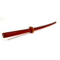 MORGAN Red Oak Bokken Sword Katana Training w Tsuba