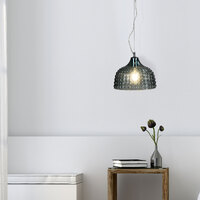 CARA.28 Bubbly Glass Retro Style Pendant Light 28cm