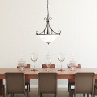 GASTON 3LT Antique Frost Pendant Light in  Bronze