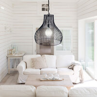 GABBY Black 45cm Wire Pendant Light