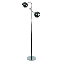 BOBO Twin Flexible Neck Retro Style Floor Lamp in Chrome Finish