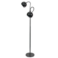 BOBO Twin Head Flexible Neck Floor Lamp in Gunmetal Finish