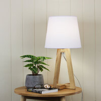 EDRA Scandi Table Lamp with White Cotton Shade