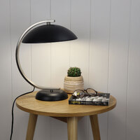 DECO Table Lamp Black Brushed Chrome