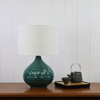 RIDLEY Ceramic Table Lamp w Shade