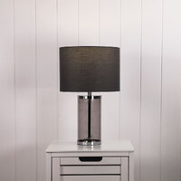 NIZIO GREY Smoke Glass Table Lamp