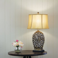DONATI Classically Styled Table Lamp with Harp Shade