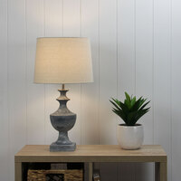 EXETER Complete Resin Table Lamp w Shade