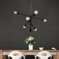 CHELSEA Contemporary Satellite Pendant Light in Matt Black