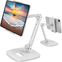 UNIVERSAL Tablet Phone Stand Mount Holder COMPATIBILITY in Silver