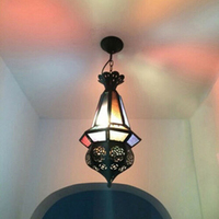 Moroccan Coloured Glass Pendant Ceiling Light CX006