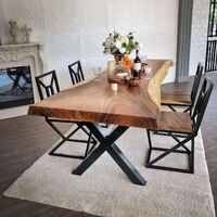 [Made to Order] "Rockley" 6/8/10 Seater Dining Table 2m/2.4m/2.7m Live Edged Raintree Wood